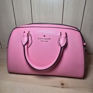 Kate Spade NY Madison Dolly Duffle Handbag Crossbody Surf Pink Blossom  EUC Bag